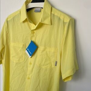 Columbia Red Eagle Lake Omni-Wick Short Sleeve Button Up Ripstop Shirt Small